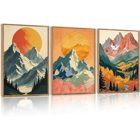 HPINUB Christian Bible Verse Framed Canvas Wall Art Set,Modern Scripture Floral Wall Decor,Vintage Jesus Religious Natural Wildflower Art Print for Living Room,Bedroom,Farmhouse,Prayer Room-16"x24"x3