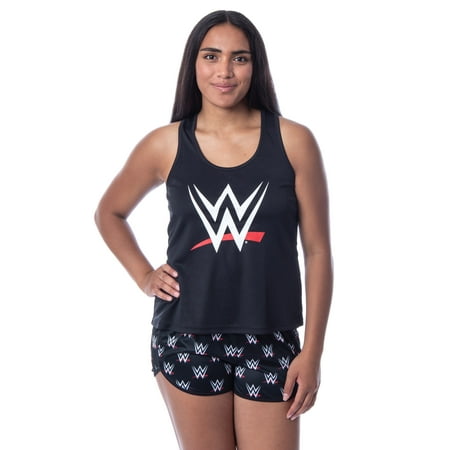 

WWE Womens World Wrestling Entertainment Logo Tank Short Pajama Set (S)