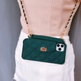 thumbnail image 2 of Wallet Case Compatible with iPhone 12 Pro Max, Cute Light Luxury Bag Design, Purse Flip Card Pouch Cover Soft Silicone Case with Handstrap Long Shoulder Strap (Dark Green, iPhone 12 Pro Max), 2 of 16