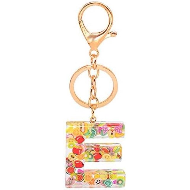 Letter Keychain,26 Letters A-Z Decorative Letter Keychain,Name Keychain for Women Girls Men Teenager Gift