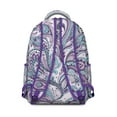 thumbnail image 3 of Floral Hippie Retro Style Waterproof School Bag - Spacious Compartment, 3 of 5