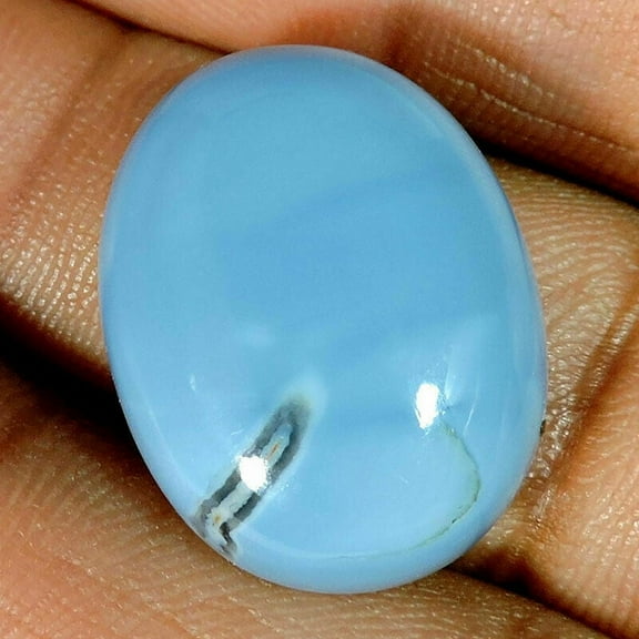 18.80Cts Natural Super Blue Opal Oval Shape Cabochon Loose Gemstone