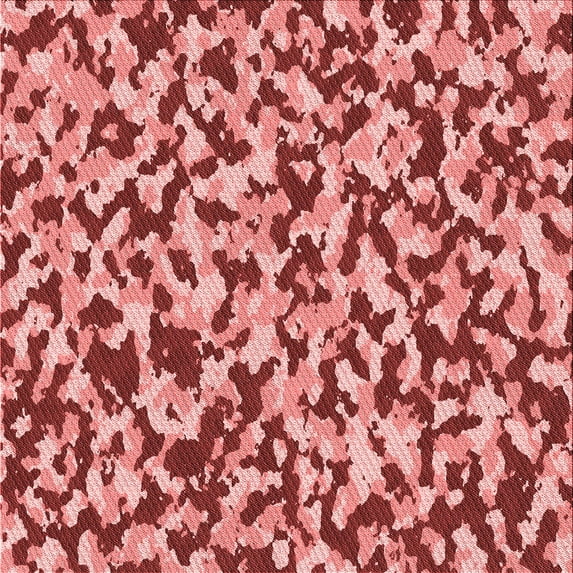 Ahgly Company Indoor Square Patterned Light Coral Pink Area Rugs, 6' Square