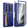 thumbnail image 1 of Vizvera para Samsung Galaxy Z Fold 6 Funda de Teléfono, con Soporte para Tarjetas RFID, Soporte para S Pen, Cubierta de Cámara, Funda Protectora de Silicona a Prueba de Golpes - Azul, 1 of 7