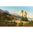 thumbnail image 2 of Carl Hasch 24x16 Black Ornate Framed Double Matted Museum Art Print Titled: Summer on the French Riviera, 2 of 5