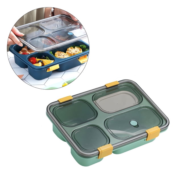 Contenedor de almuerzo BLESIY para niños, Fiambrera verde, almacenamiento de alimentos