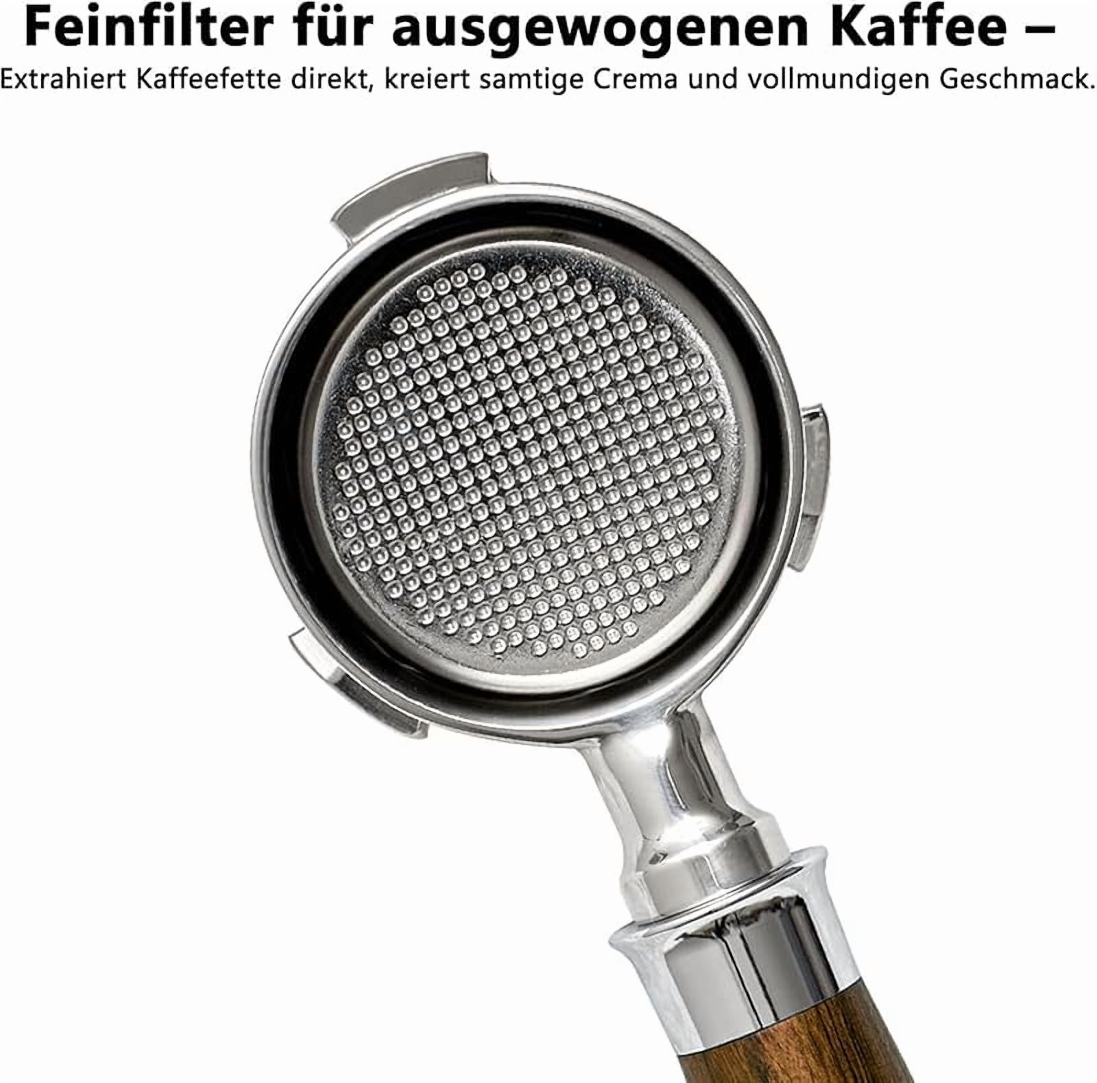 Davonpha 51mm Bottomless Portafilter 3 Ears, Davonpha Professional Espresso Portafilter 51mm compatible with De-longhi EC680, EC685 & EC885 Espresso Machine, Stainless Steel Basket and Walnut Handle