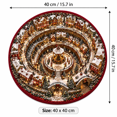 thumbnail image 3 of Christmas Area Rug, 15.75" Round Christmas Rug For Living Room, Traditional Holiday Decorative Mat, 3 of 4