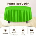 thumbnail image 4 of Exquisite 12 Premium Tropical Lime Green Plastic 84" Round Party Tablecloths Waterproof, 4 of 7