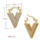 thumbnail image 1 of Pendientes colgantes de esmalte color caramelo con forma de V estereopscópica y diseño geométrico - SHED029-4 | Código de modelo 5593 SHED029-4, 1 of 2