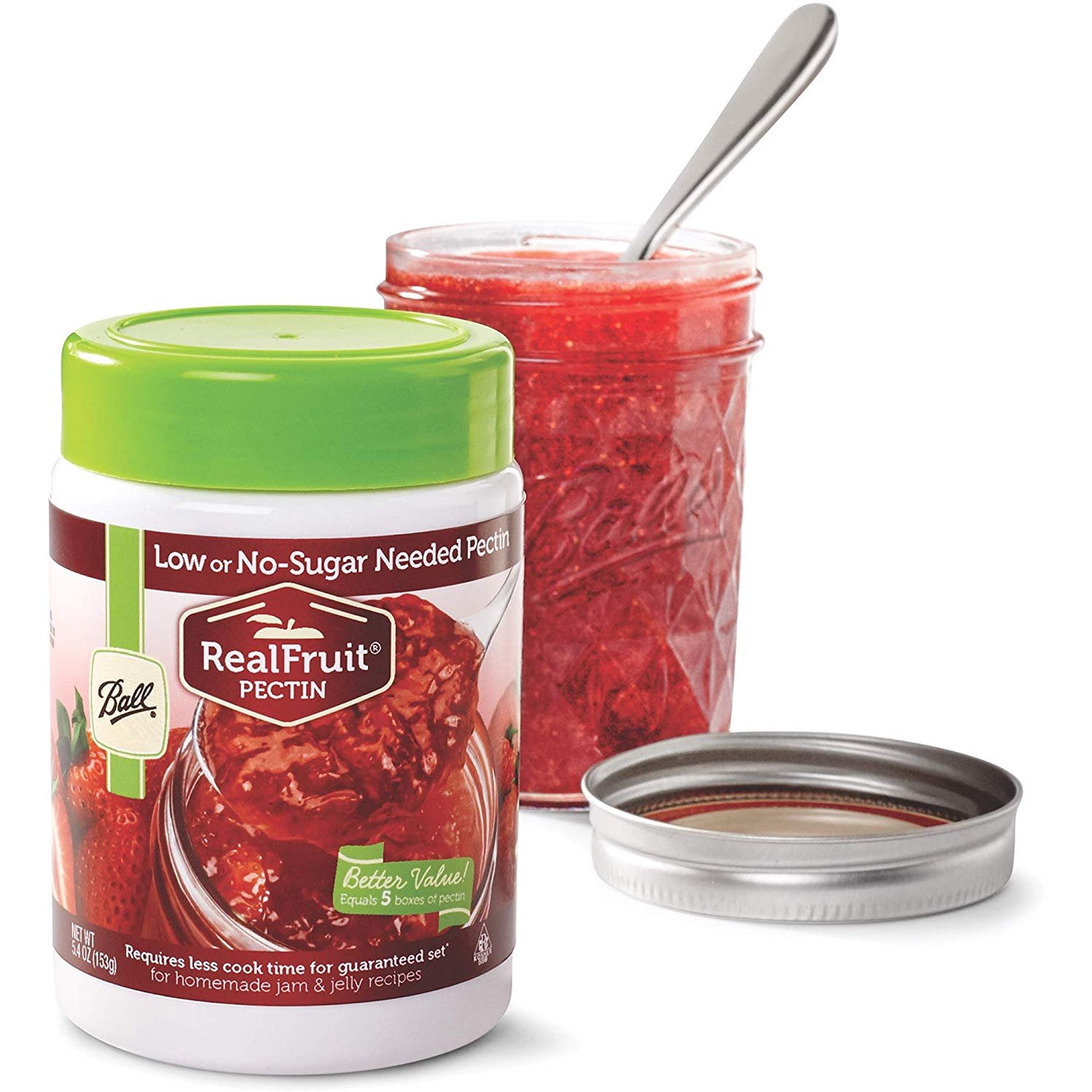 Ball Real Fruit Pectin, Low or No-Sugar-Needed, 5.4 oz