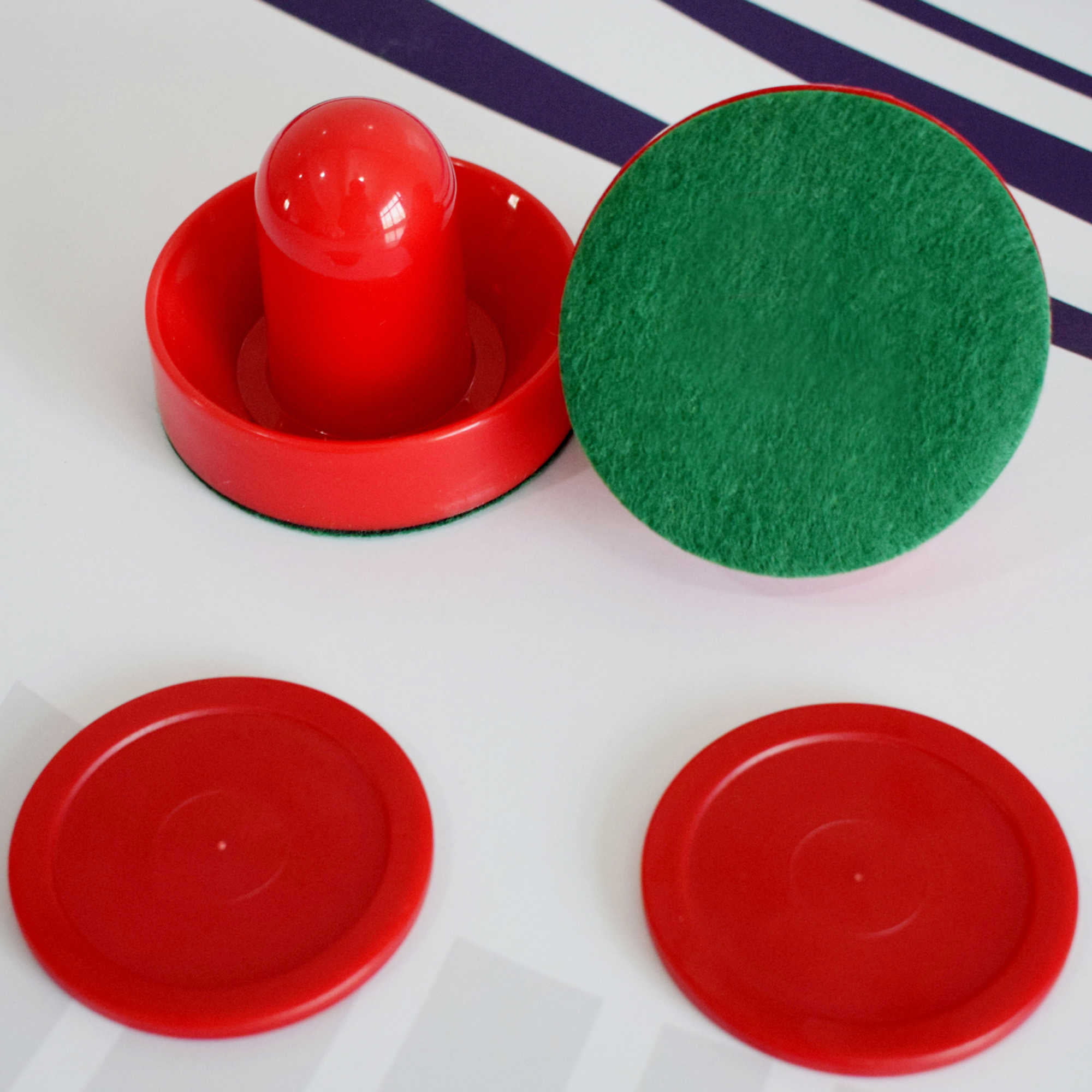 Free Shipping Two Mallets & Pucks Set For Carrom Table Top Air Hockey Games 