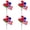 4PC C, variant on 4 Bunches Memorial Day Artificial Flowers,13in Red Blue White Cemetery Flower with Spikes and Flags,Patriotic Bouquet Decorations for Veterans Day 4th of July Independence Day Grave Home Decor