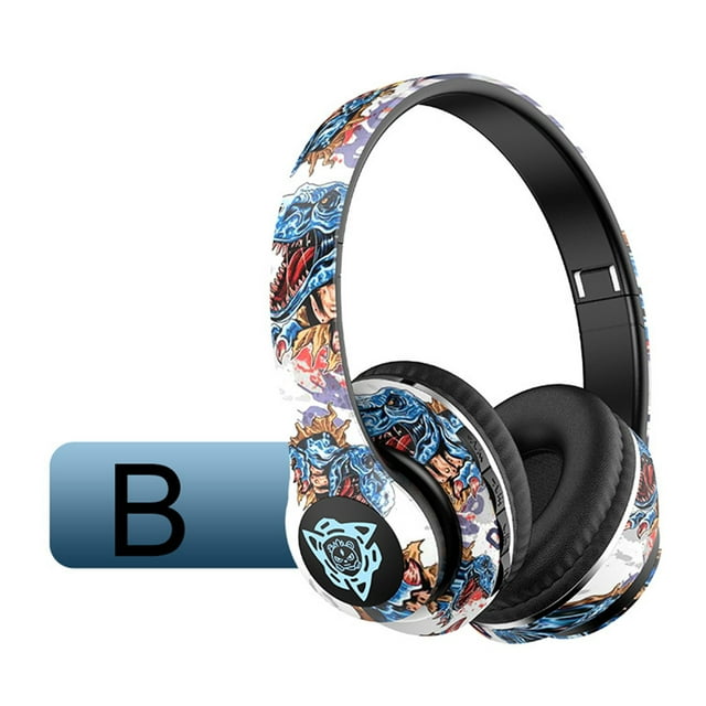 Auriculares Bluetooth, Auriculares inalámbricos, Auriculares Bluetooth Auriculares populares Auriculares Bluetooth Auriculares inalámbricos Graffiti Nuevo auricular Bluetooth de música estéreo luminos