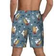 thumbnail image 4 of Haiem Surf Shark Mens Swim Trunks with Compression Liner 2 in 1 Swimming Shorts Stretch Swimwear Quick Dry,Board Shorts-Small, 4 of 9