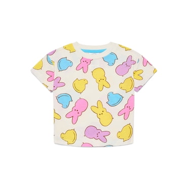Easter Peeps Unisex Toddler Graphic Tee with Short Sleeves, Sizes 12M-5T