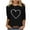 NQR1-Valentine's Day-Black, variant on VKOYWKM Valentine's Day Heart Tops for Women Cute Love Heart Print T-Shirts Holiday Crewneck Tops Casual 3/4 Sleeve T Shirts Valentine Gift Top Spring Fashion