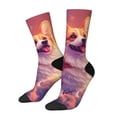thumbnail image 1 of Fotbe Sunset Cloud Corgi Calcetas Largas con Estampado para Hombre y Mujer – Calcetas de Compresión Transpirables y Elásticas, Viajar y Uso Diario Talla 5-11, 1 of 6