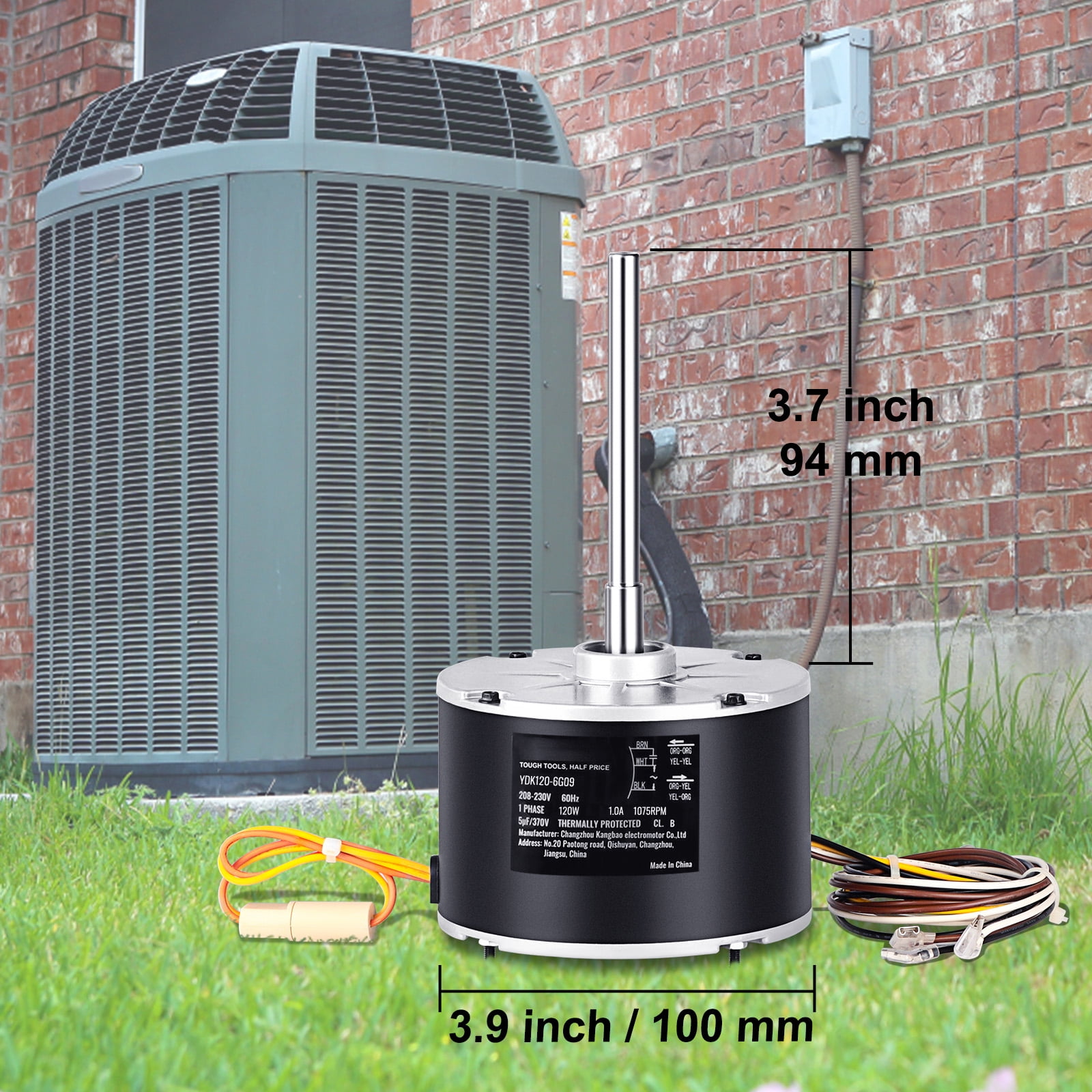 SPRWRM Refrigerator Condenser Motor Replacement - 120V, 2W, .28A, 1550RPM - Compatible With 833697, 10884507 & More