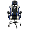 thumbnail image 2 of ViscoLogic Chaise de Jeu Ergonomique de Bureau d'Ordinateur de Course de Hauteur Réglable (Bleu Noir Blanc, 2 of 11
