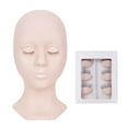 thumbnail image 1 of Shisuyan Eyelash Extension Practice Mannequin Head Pink 1 Set 28x13.5cm, 1 of 9