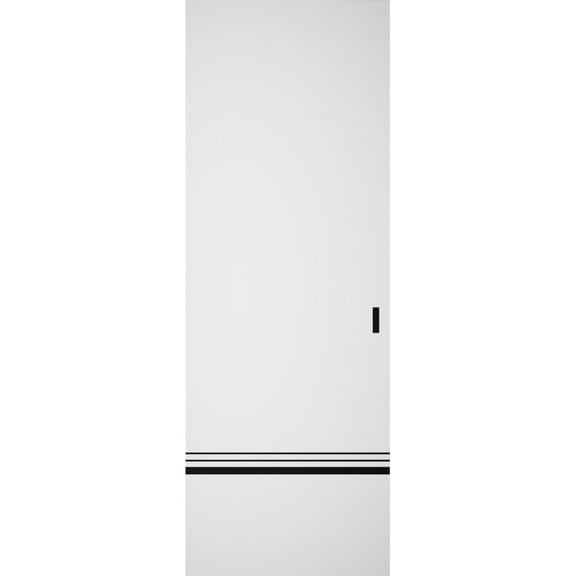 Hidden Barn | Planum 0012 White Silk | Sturdy Finished Doors | Magic Concealed Sliding Set 18" x 80"