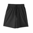 thumbnail image 5 of Besolor Mens Workout Shorts Summer Lightweight Quick Dry Athletic Running Casual Drawstring Elastic Waist Beach Shorts with Pocket(XX-Large,Black), 5 of 7