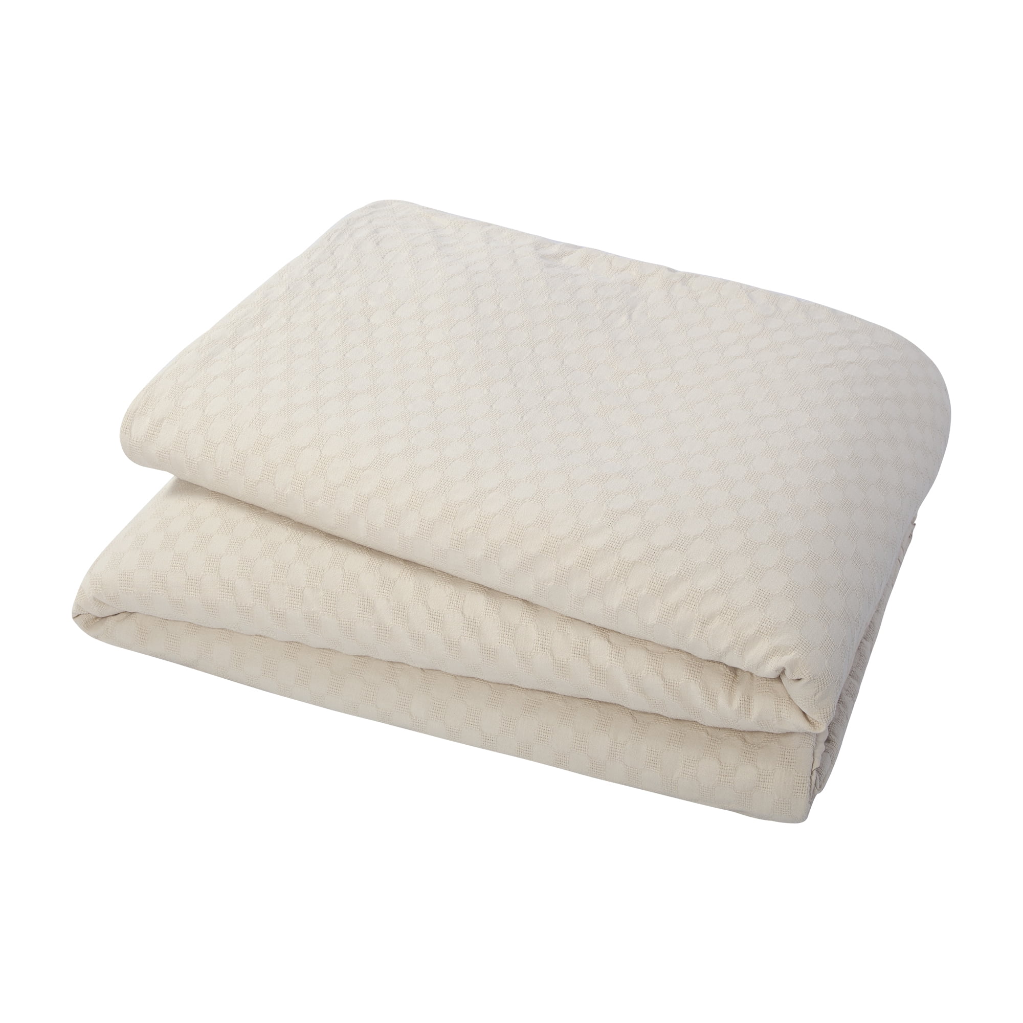 Better Homes & Gardens 3-Piece Papyrus Beige Block Weave Comforter Set, Adult Full/Queen