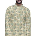 thumbnail image 4 of Atasi Long Sleeve Kurta Printed Button Down Asymmetric Designer Kurta For Boys, 4 of 5
