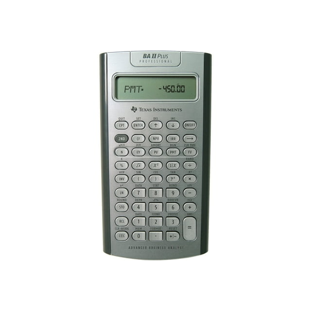 Texas Instruments Calculatrice professionnelle BA II Plus, IIBAPRO/CLM/4L1, noire