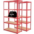 thumbnail image 4 of 5-Shelf Storage Shelving Storage Rack Unit Adjustable Industrial Metal Boltless Shelving Rack 35.4 by 15.7 by 71" Inch, 4 of 9