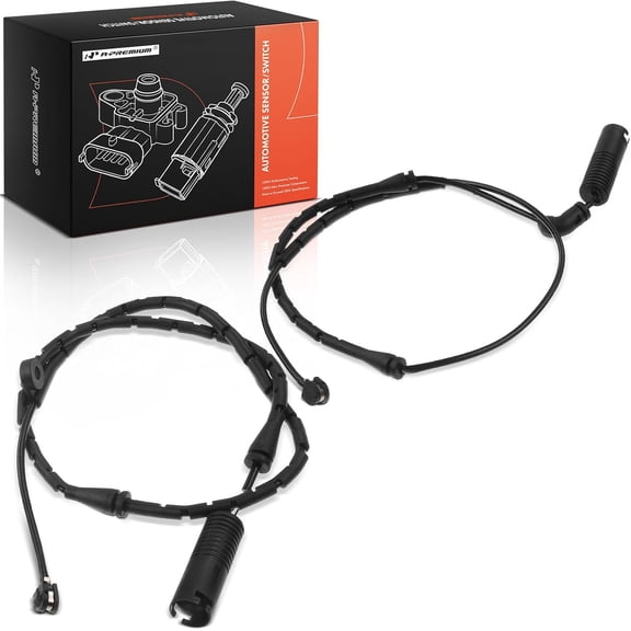 A-Premium Front and Rear Disc Brake Pad Wear Sensors Compatible with BMW E53 Series X5 2000-2006, L6 3.0L, V8 4.4L/4.6L/4.8L, 2-PC Set