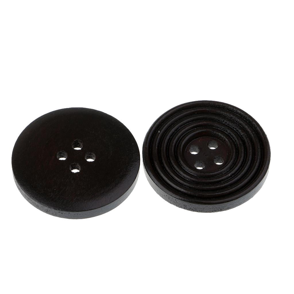 GUOOL 8-17pack 20pcs Round 4 Holes Wood Wooden Buttons for DIY Sewing 17 Pcs