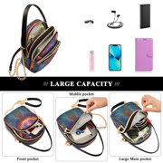 Leather Handbag Crossbody Bag Majestic Phoenix