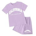 thumbnail image 4 of Kids Summer Sport T-Shirt and Shorts Set Cute Print Clothing Sets Tracksuit 10 Year Old Girl Clothes, 4 of 4