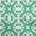 thumbnail image 1 of oneOone Cotton Poplin Green Fabric Asian Block Floral Craft Projects Decor Fabric Printed By The Yard 56 Inch Wide, 1 of 4