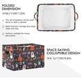 thumbnail image 2 of GZHJMY Halloween Pumpkin Rectangular Storage Bins, 2 PCS Collapsible Toy Storage Bins, Waterproof Canvas Rectangular Storage Bin with Leather Handles for Closets,Bedrooms,Kids Toy,Gift Baskets, 2 of 6