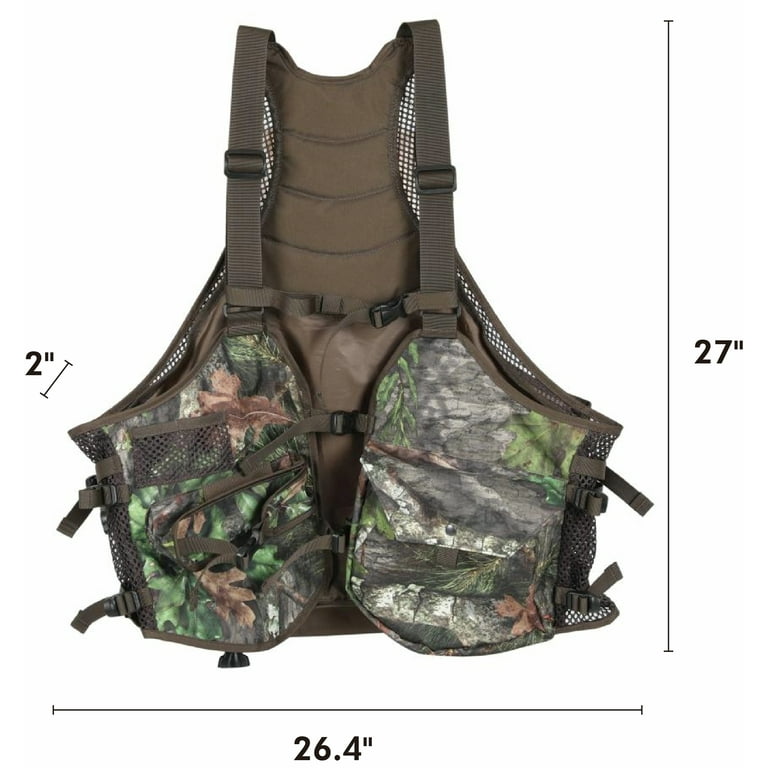 Mossy Oak Turkey Hunting Waterproof Vest with Cushion Straps