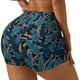 thumbnail image 1 of Fotbe Blue Leaves A Shorts Sin Costuras – Shorts Deportivos de Cintura Alta para Mujer, Elásticos para Gimnasio, Yoga, Running o Ciclismo-Large, 1 of 8
