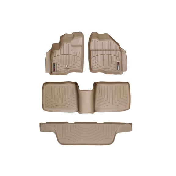 WeatherTech Custom Fit FloorLiners compatible with Ford Taurus X, Freestyle - Complete Set (1st, 2nd, & 3rd Row), Tan