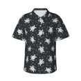 thumbnail image 1 of Balery Turtle Camisas hawaianas de manga corta para hombre, camisas playeras de corte holgado, camisas de vacaciones con botones,Medium, 1 of 7