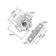 thumbnail image 5 of 4 Pcs Cabinet Latch Double Roller Catch Hardware, 5 of 5