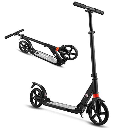 8 inch Large Wheel Kick/Push Scooter for Adults Teens Easy Folding w/ Suspension 