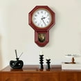 thumbnail image 2 of Vintage Pendulum Wall Clock, Large Roman Numeral Battery-Operated Clock, Silent Non-Ticking Decorative Clock for Living Room Bedroom Office Home Decor, 2 of 9