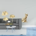 thumbnail image 2 of Estatua de figura,Estatuas de hojas y flores de metal,esculturas decorativas,Figuras decorativas para el hogar,para estante,mesa o vitrina.,Figura de escritorio,Estatua de gato en, 2 of 8