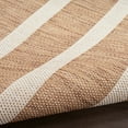 thumbnail image 4 of Nourison Positano Modern Stripes Flatweave Outdoor Rug Jute Ivory 2' x 6', 4 of 11
