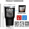 thumbnail image 6 of Dad Gifts for Men 30 Oz Stainless Steel Insulated Cup Tumbler Coffee Mug with Lid and Straw Mens Father''s Day, Christmas and Birthday Gifts Idea, 6 of 6
