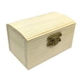 thumbnail image 4 of Caja de madera sin terminar jinwen joyero de madera para recuerdo de fiesta tapa de arco, 4 of 8