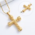 thumbnail image 4 of Rope Winding Cross Cremation Ashes Urn Pendant Necklace Memorial Keepsake Jewelry Lord’s Prayer Cross Ashes Necklaces, 4 of 6