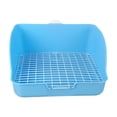 thumbnail image 1 of Caja de para conejos, inodoro para jaula, orinal, bandeja para de animales pequeños, entrenador de orinal para chinchillas, conejos y Azul, 1 of 8